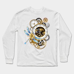 Steampunk Dials with Dragonfly Long Sleeve T-Shirt